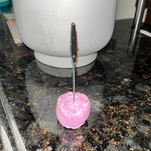 Pink Peony card photo holder